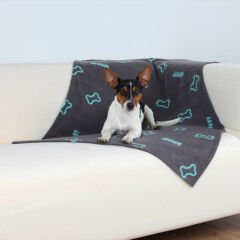 Trixie Kemik Desenli Köpek Battaniyesi Kahverengi 100x70 Cm