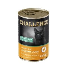 Challenge Tavuklu Ciğerli Yetişkin Konserve Kedi Maması 400 Gr