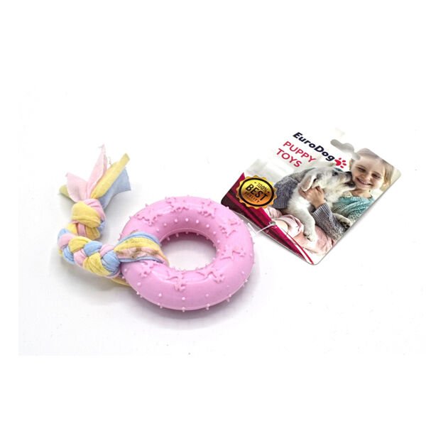 Euro Dog Ufak Halka Diş Kaşıma Köpek Oyuncağı Pembe