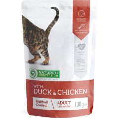 Natures Protection Ördek ve Tavuklu Pouch Yetişkin Kedi Maması 100 Gr