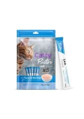 Catty Bistro Ton Balıklı ve Karidesli Yetişkin Kedi Krema Ödülü 5 x 14 Gr