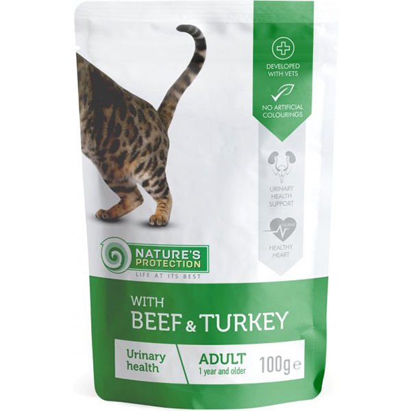 Natures Protection Urinary Sığır ve Hindili Yetişkin Konserve Kedi Maması 100 Gr