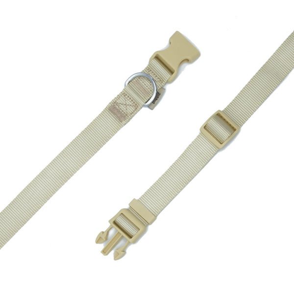 Doggie Classic Dokuma Köpek Boyun Tasması Medium Haki 2.5x40-50 Cm