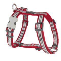 Red Dingo Fang It Desenli Köpek Göğüs Tasması Kırmızı 12 Mm