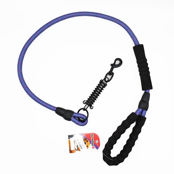 Euro Dog Reflektörlü Köpek Gezdirme Tasması Mor 14 Mm 120 Cm
