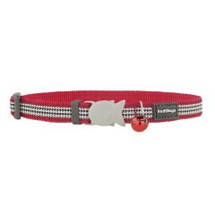 Red Dingo Fang It Desenli Kedi Boyun Tasması Kırmızı 12 Mm