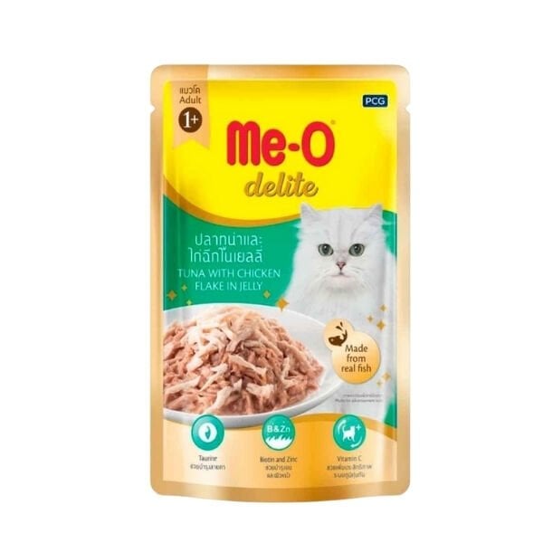 Meo Delite Tavuklu ve Ton Balıklı Pouch Yetişkin Konserve Kedi Maması 70 Gr