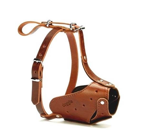 Doggie Uzun Burun Koruma Deri Köpek Ağızlık Medium Kahverengi 1,5x50-55 Cm