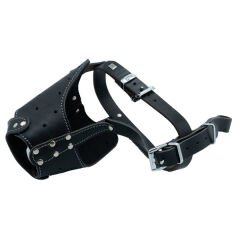 Doggie Uzun Burun Koruma Deri Köpek Ağızlığı Large Siyah 2x55-60 Cm