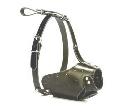 Doggie Uzun Burun Koruma Deri Köpek Ağızlığı Large Siyah 2x55-60 Cm