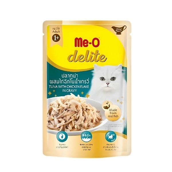 Meo Delite Ton Balıklı ve Tavuklu Pouch Yetişkin Konserve Kedi Maması 70 Gr