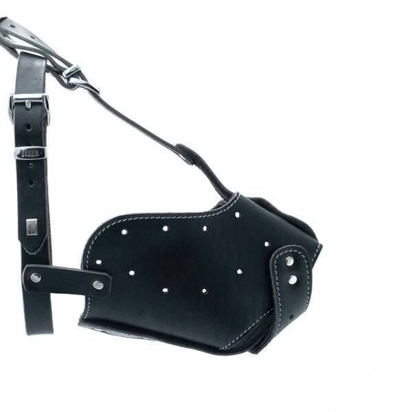 Doggie Uzun Burun Koruma Deri Köpek Ağızlığı Xlarge Siyah 2x60-65 Cm