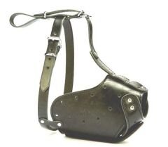 Doggie Uzun Burun Koruma Deri Köpek Ağızlığı Xlarge Siyah 2x60-65 Cm