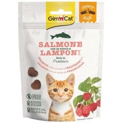 Gimcat Tahılsız Somon ve Ahududulu Kedi Ödül Bisküvisi 50 Gr