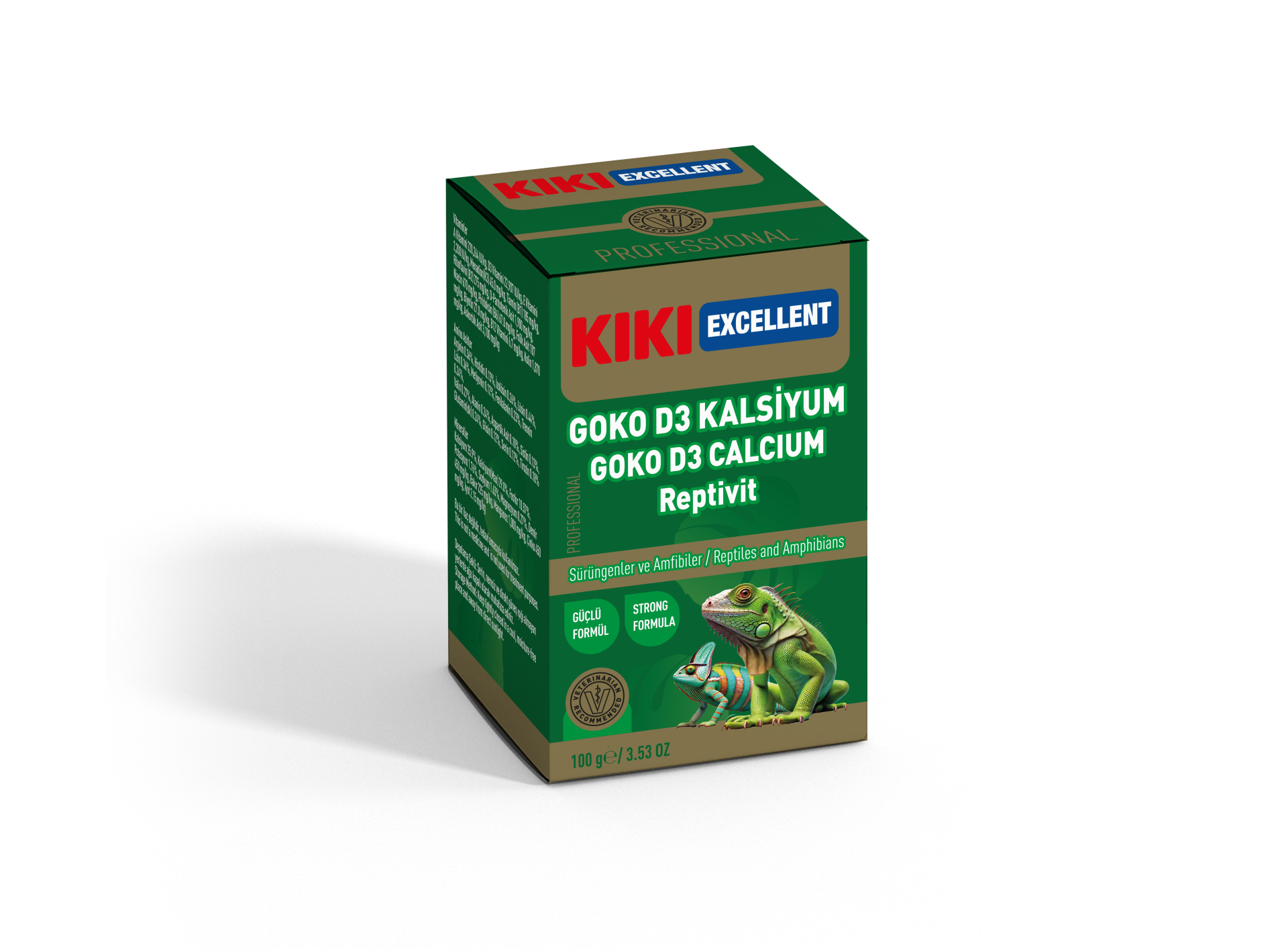 Kiki Excellent Goko D3 Kalsiyum Reptivit Sürüngenler ve Amfibiler için Toz Mineral 100 Gr