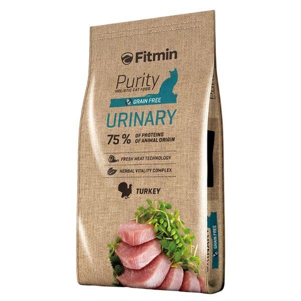 Fitmin Purity Urinary Sindirim Sistemi Sağlığı için Hindi Etli Tahılsız Yetişkin Kedi Maması 10 Kg