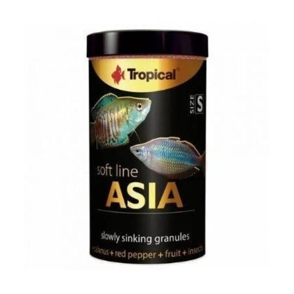 Tropical Softline Asia Asya Kökenli Balıklar için Batan Yumuşak Taneli Granül Balık Yemi Small 250 Ml 125 Gr