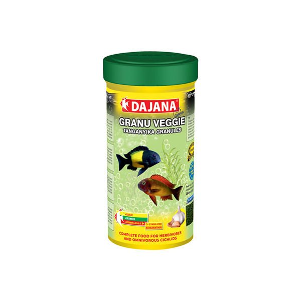 Dajana Granu Veggie Garlic Akvaryum Balık Yemi 100 Ml 50 Gr