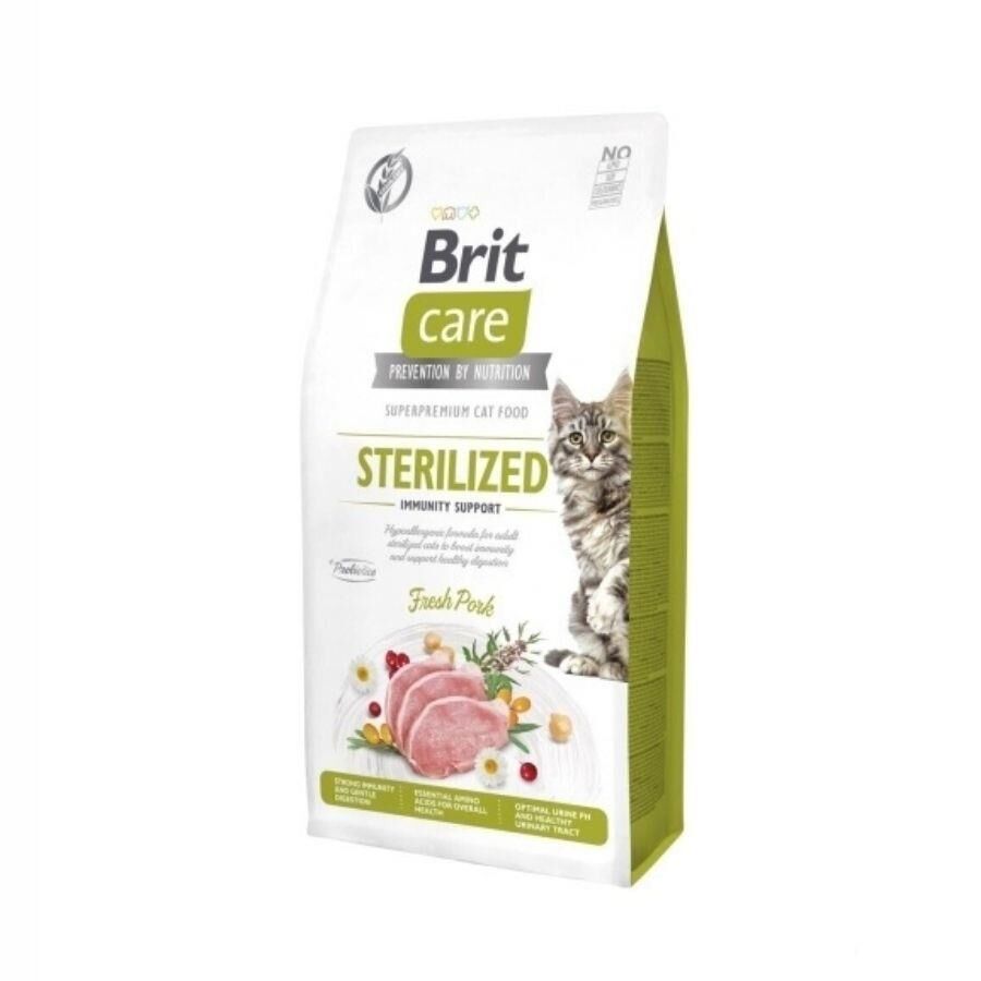 Brit Care Immunity Prebiotik İçerikli Domuzlu Kısırlaştırılmış Kedi Maması 7 kg