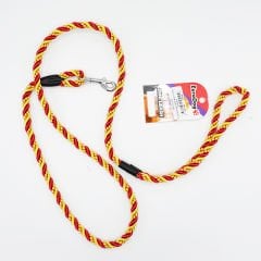 Euro Dog Köpek Gezdirme Tasması Kırmızı/Sarı 8 Mm 120 Cm