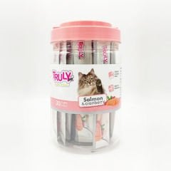 Truly Somonlu ve Kızılcık Meyveli Sıvı Kedi Ödül Maması 14 Gr 30 Adet