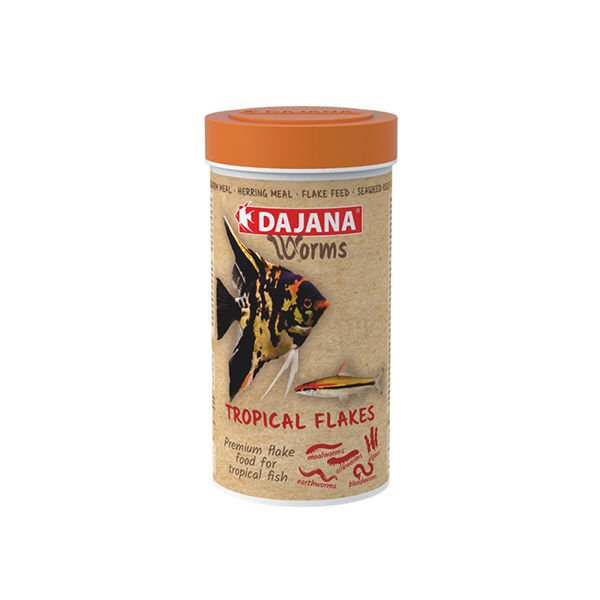DajanaWorms Tropical Flakes Akvaryum Balık Yemi 250 Ml 45 Gr