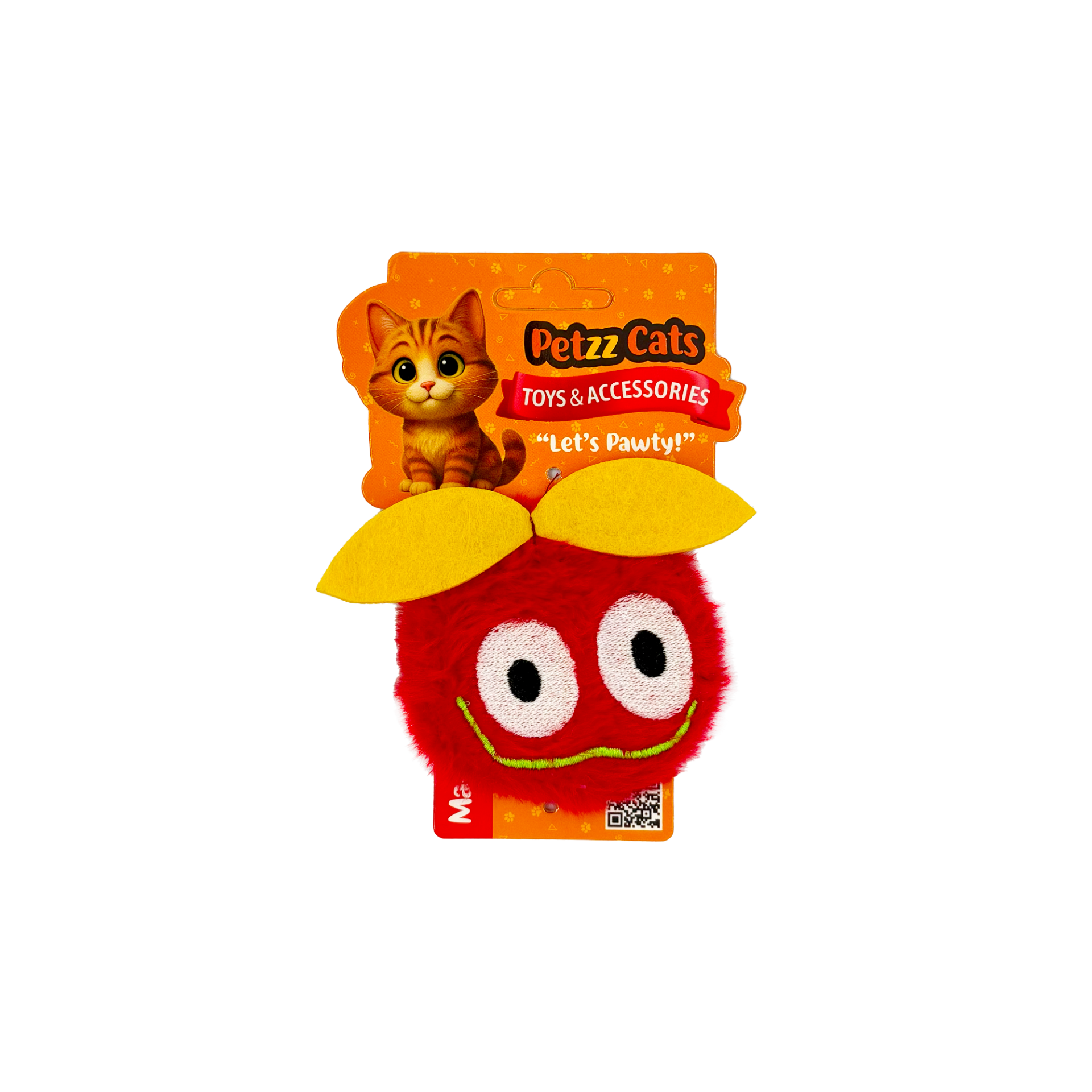 PetzzCats Peluş Matatabi ve Çıngırak Sesli Peluş Kedi Oyuncağı Kırmızı 12x8 Cm