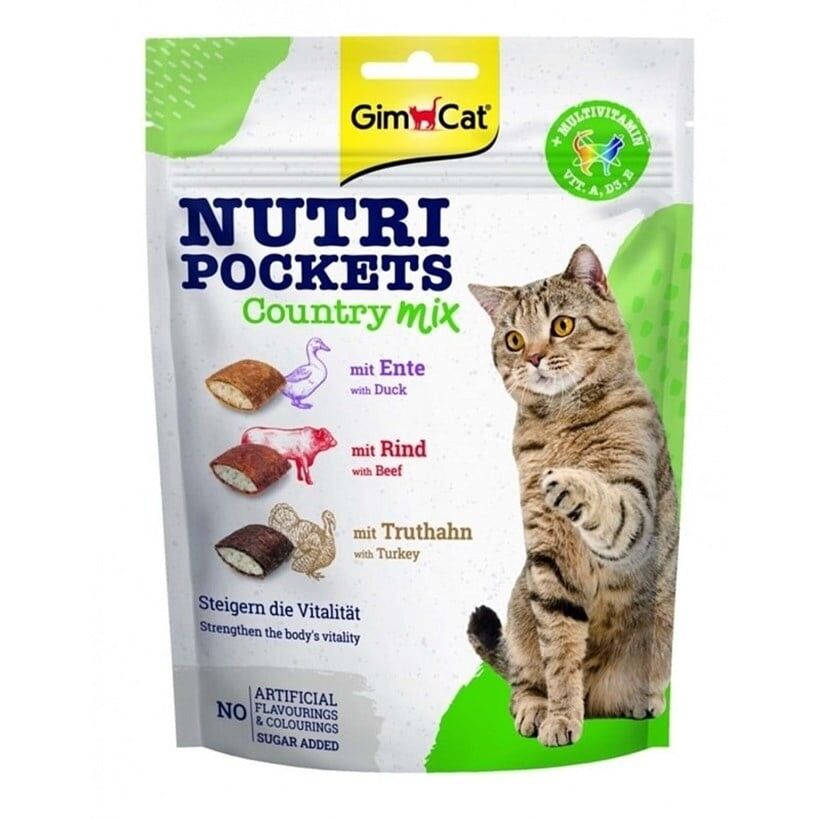 Gimcat Nutripockets Country Mix Multivitaminli Karışık Kedi Ödülü 150 gr