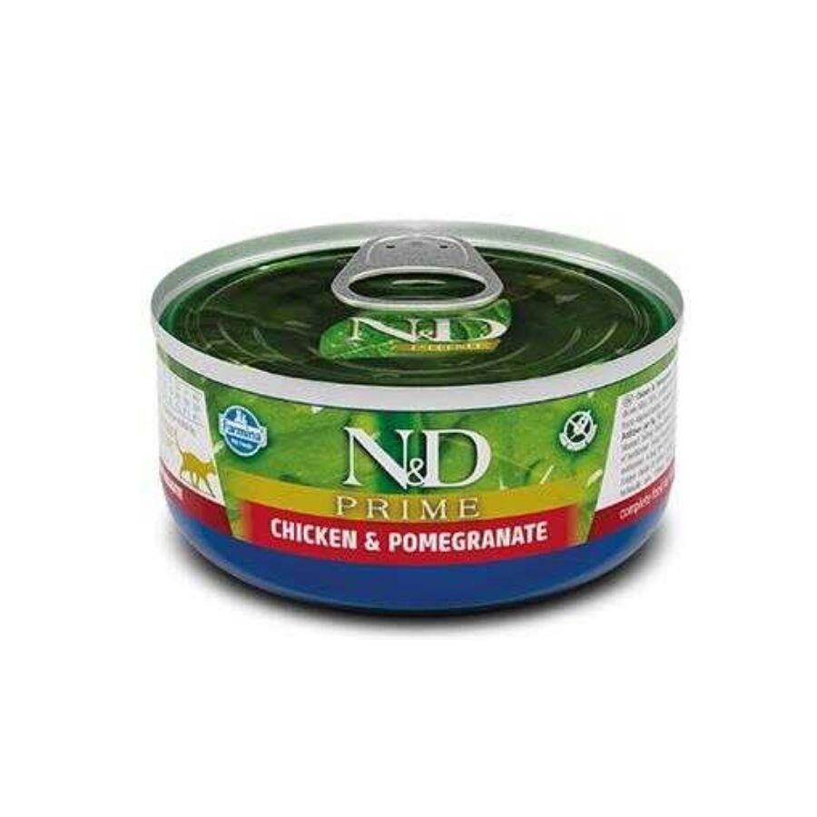 N&D Prime Tahılsız Tavuk ve Narlı Yetişkin Kedi Konservesi 70 gr