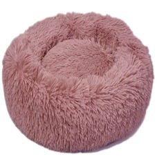 Dubex Ponchik Peluş Yuvarlak Yatak Pembe Large 80x11h cm
