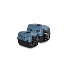 Mp Wojer Gipsy Metal Kapılı Kedi ve Köpek Taşıma Çantası Siyah Medium 58x38x38 Cm