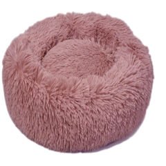 Dubex Ponchik Peluş Yuvarlak Köpek Yatağı Pembe Xlarge 98x11 Cm