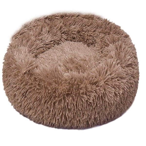 Dubex Ponchik Peluş Yuvarlak Köpek Yatağı Vizon Xlarge 98x11 Cm