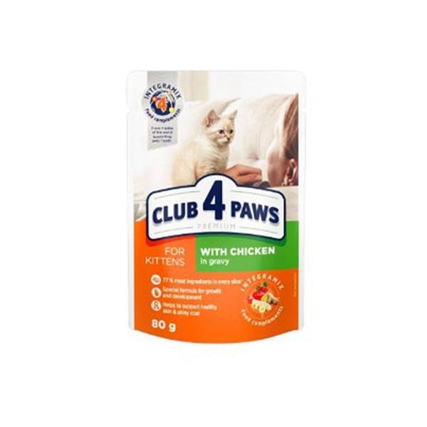 Club4Paws Premium Pouch Yavru Kedi Konservesi 1 Adet 80 Gr