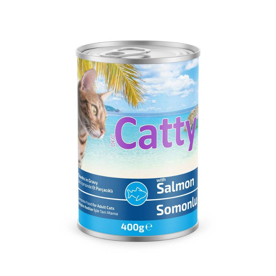 Catty Sos İçinde Somon Balık Etli Kedi Konservesi 400 Gr