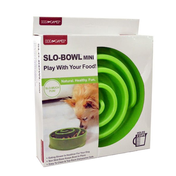 Dog Games Slo-Bowl Köpek Yavaş Yeme Mama Kabı 4 Kap Yeşil 27x5.5 Cm