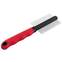 Ferplast GRO 5864 Çift Taraflı Krom Dişli Köpek ve Kedi Tüy Tarağı 20.3x1.6x6.4 Cm