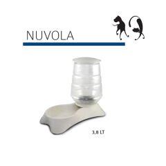 Mp Bergamo Nuvola Kedi ve Köpek Hazneli Mama ve Su Kabı Beyaz 3.8 Lt