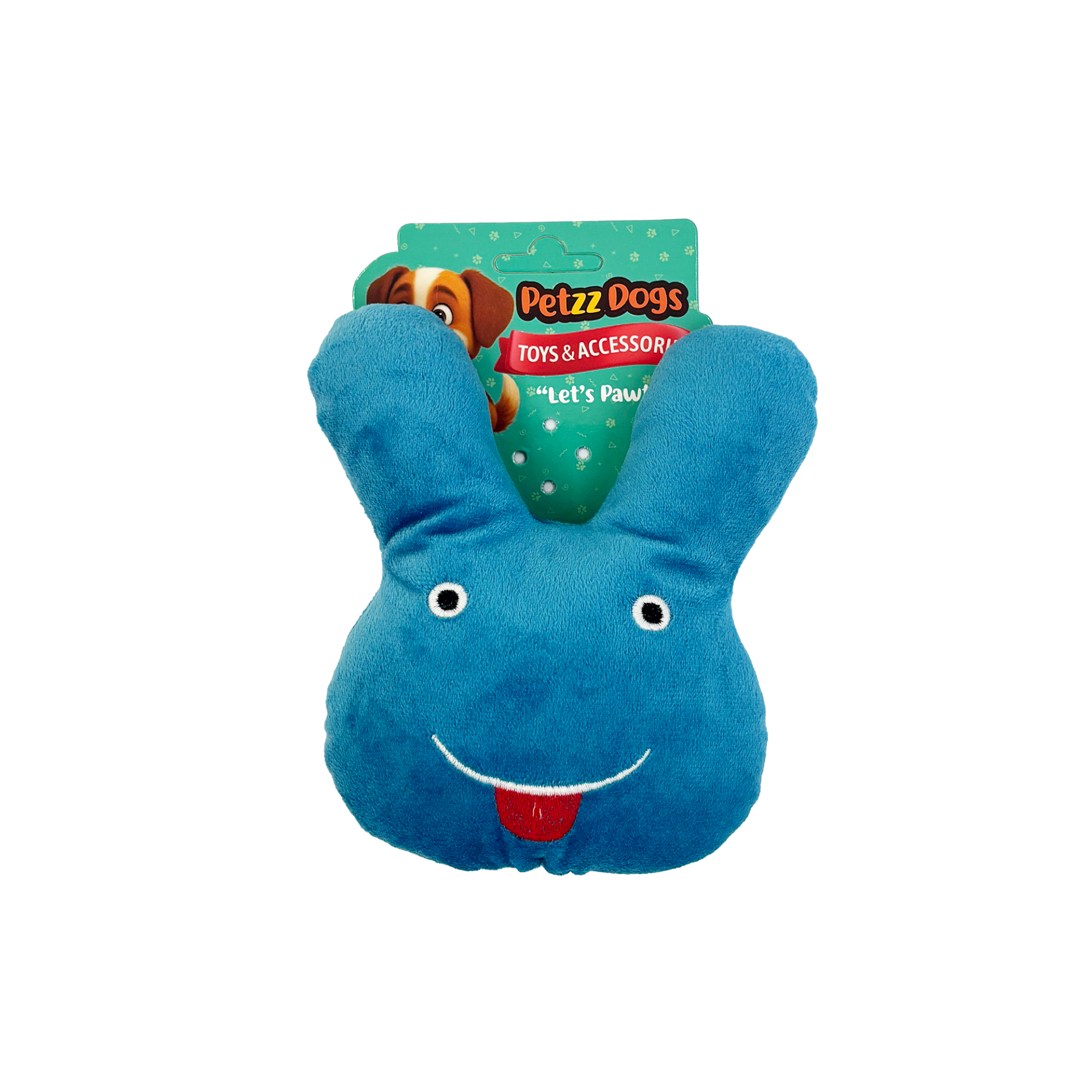 PetzzDogs Sparky Sesli Dayanıklı Peluş Köpek Çiğneme Oyuncağı Mavi 16x14 Cm