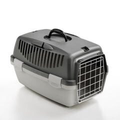 Stefanplast Gulliver 1 Metal Kapılı Kedi ve Küçük Irk Köpek Taşıma Çantası Gri 48x32x31 Cm