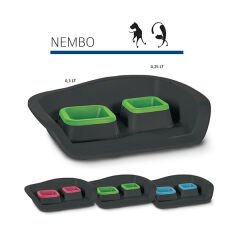 MP Nembo Kedi ve Köpek Sıçratmayan Mama ve Su Kabı İkili 0.3+0.25 Lt