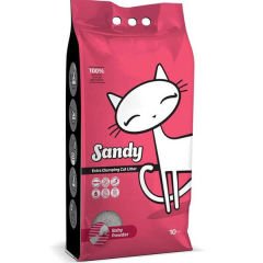 Sandy Sodyum Ultra Topaklaşan Bebek Pudralı Doğal Kedi Kumu 10 Kg