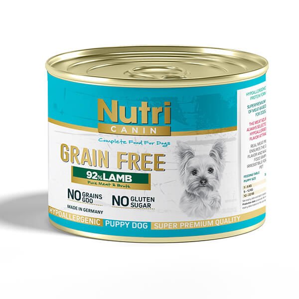 Nutri Canin Pupy Tahılsız %92 Kuzu Etli Yavru Köpek Konservesi 200 Gr