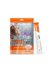 Catty Bistro Tavuklu ve Yengeçli Yetişkin Kedi Krema Ödülü 5 x 14 Gr