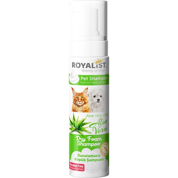 Royalist Parabensiz Aloe Vera Özlü Kedi ve Köpek Köpük Şampuan 200 Ml