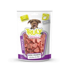 Truly Kalp Şekilli Tavuklu ve Mezgitli Yumuşak Köpek Ödül Maması 90 Gr