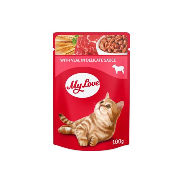 My Love Soslu Dana Etli Pouch Konserve Kedi Maması 100 Gr