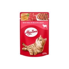 My Love Soslu Dana Etli Pouch Konserve Kedi Maması 100 Gr