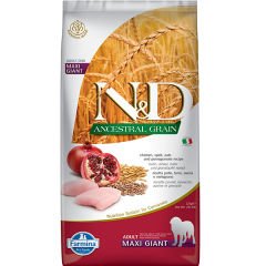 N&D Düşük Tahıllı Tavuk ve Narlı Maxi Giant Yetişkin Köpek Maması 12 Kg