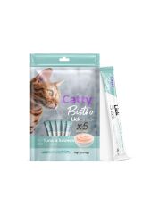 Catty Bistro Ton Balıklı ve Somonlu Yetişkin Kedi Krema Ödülü 5 x 14 Gr